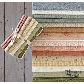 Telas precortadas patchwork en Fat Eights de la colección Simply Charming 2