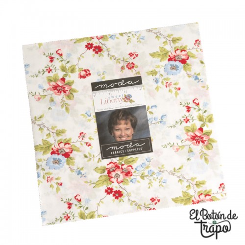 telas Patchwork Precortadas en Layer Cake Sweet Liberty de Moda Fabrics