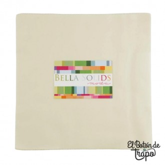 Telas precortadas patchwork en Layer Cake Bella Solids Jr color Porcelana