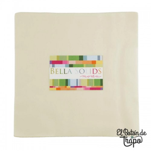 Telas precortadas patchwork en Layer Cake Bella Solids Jr color Porcelana