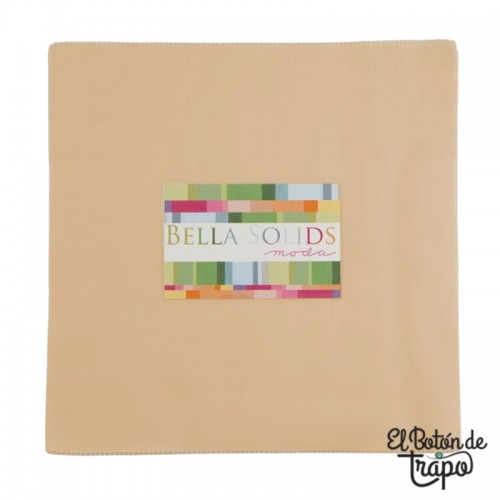 Telas precortadas patchwork en Layer Cake Bella Solids Jr color beige tostado