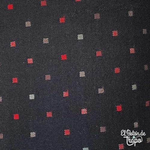 Tela Japonesa Tramada Nikko Confetti Jet Black