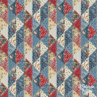 tela patchwork diseño quilt farmhouse sampler northcott