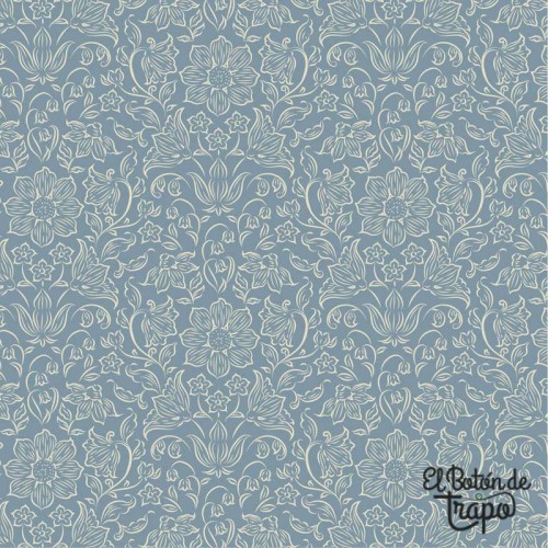 Tela Tilda Songbird Lila Blue