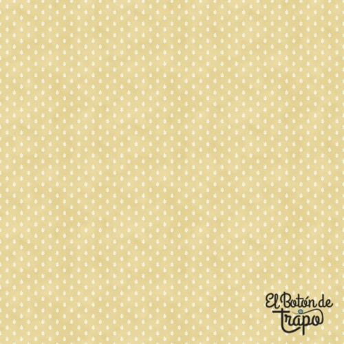 tela patchwork hojas tiny waddles dorado