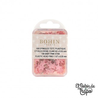 Alfileres BOHIN Cabeza de Estrella Rosa