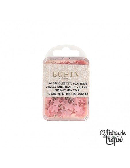 Alfileres BOHIN Cabeza de Estrella Rosa