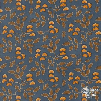 Tela patchwork azul floral algodón Moda Fabrics Pamelia’s Path