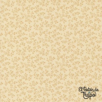 Tela patchwork crema floral algodón Moda Fabrics vintage