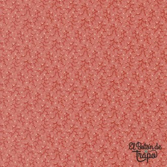 Tela patchwork rosa textura pequeña algodón estilo vintage