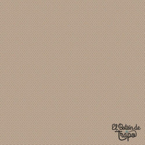 Tela Tilda Poppy Seed Basics mouse gris topo puntos quilting