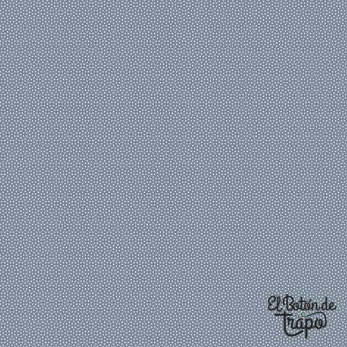 Tela Tilda Poppy Seed Basics slate azul gris puntos quilting