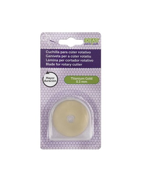 Cuchilla Ideas para Cutter patchwork 45mm Titanium Gold