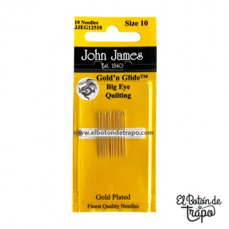Agujas Quilting Ojo Grande John James No.10