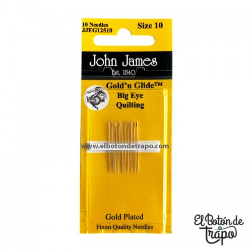 Agujas Quilting Ojo Grande John James No.10