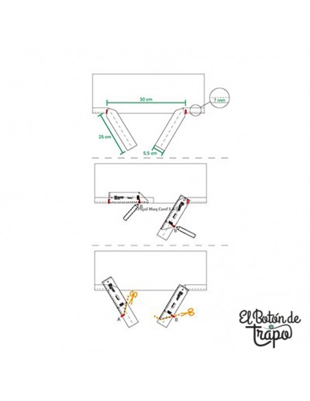 Herramienta de costura para unir bies con precisión