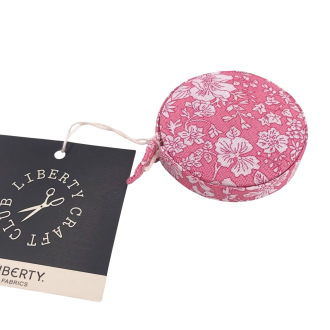 Cinta Metrica forrada en tela Liberty Rosa 2