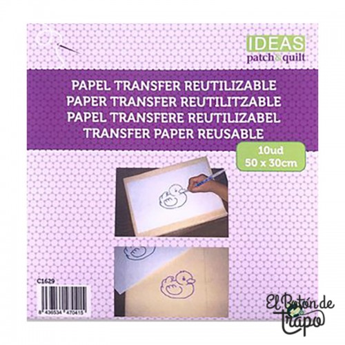 papel para transferir dibujos tela 50x30 cm