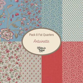 Telas precortadas patchwork en Pack 8 Fat Quarters Antoinette French General Moda Fabrics