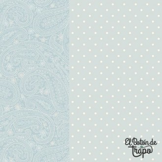 Tela patchwork franjas azules Kathleen’s Story Strip It 2