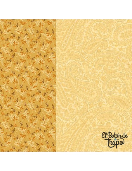 Tela patchwork amarilla floral Kathleen’s Story