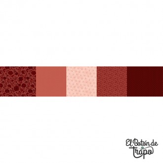Tela patchwork franjas rojas Kathleen’s Story Strip It