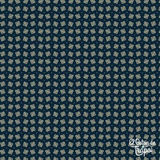 Tela Patchwork azul marino Cotton Thimble Miniatures