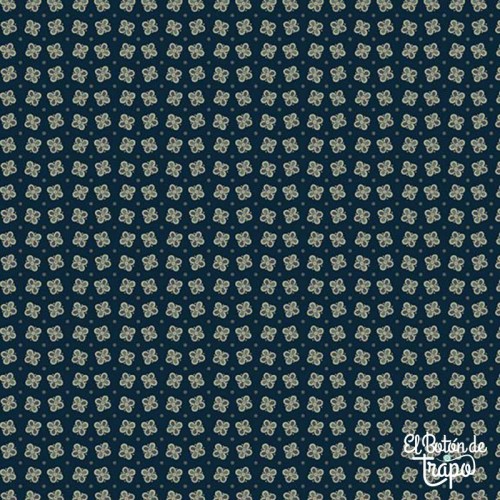 Tela Patchwork azul marino Cotton Thimble Miniatures