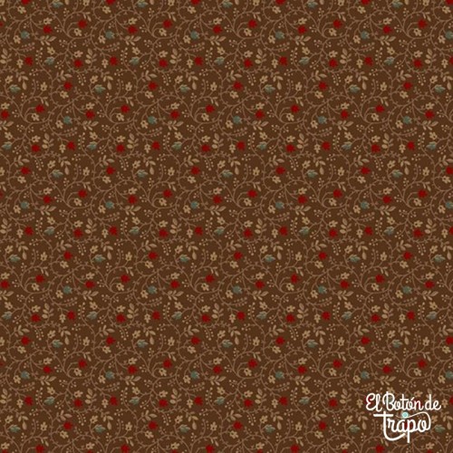 Tela patchwork marrón Marcus Fabrics Pam Buda