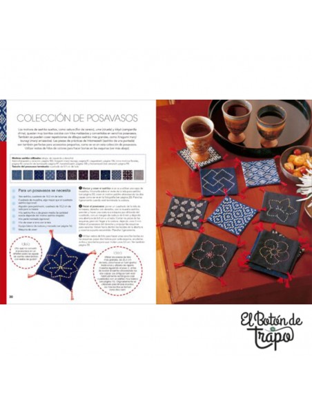 Proyectos sashiko paso a paso libro bordado japonés