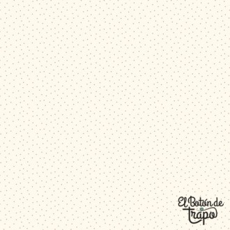 Tela Nest Basics lunares beige pequeños quilting