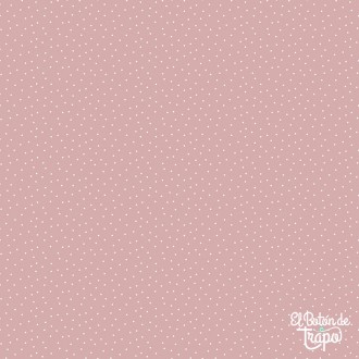 Tela Nest Basics lunares rosa empolvado patchwork