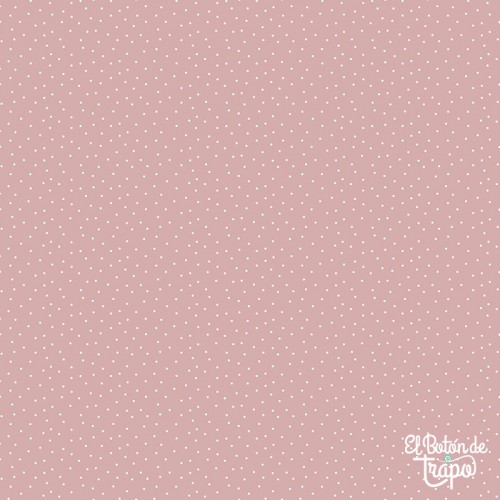 Tela Nest Basics lunares rosa empolvado patchwork