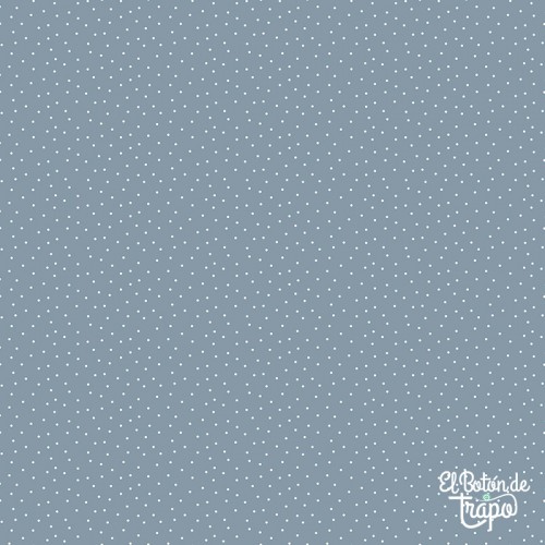 Tela Nest Basics lunares azul grisáceo quilting
