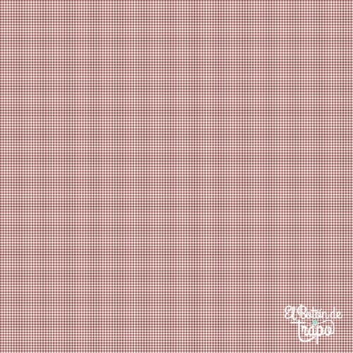Tela Nest Basics cuadros rojo empolvado patchwork