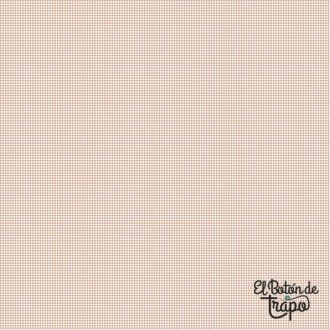 Tela Nest Basics cuadros beige tostado quilting