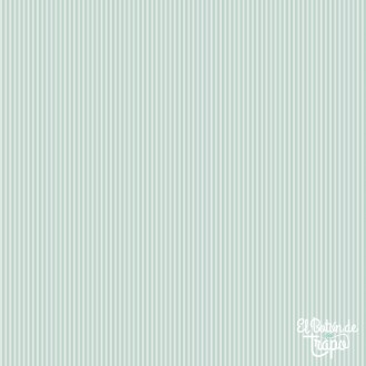 Tela Nest Basics rayas verde agua patchwork