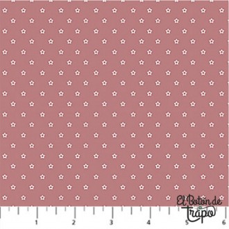 Tela Nest Basics estrellas rosa quilting 2