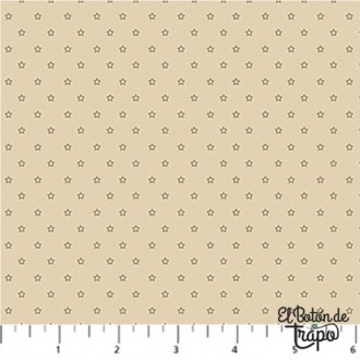 Tela Nest Basics estrellas beige patchwork algodón 2