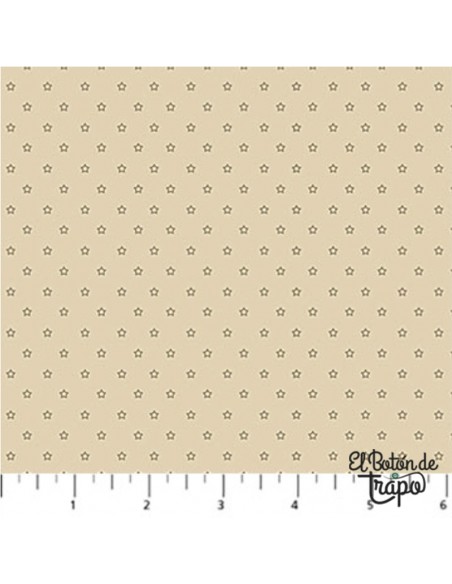 Tela Nest Basics estrellas beige patchwork