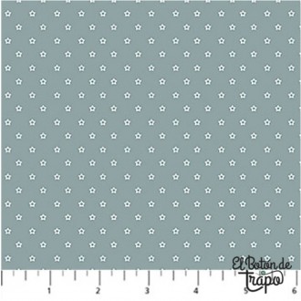 Tela Nest Basics estrellas azul vintage quilting 2