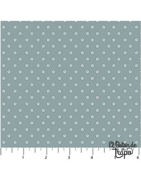 Tela Nest Basics estrellas azul vintage