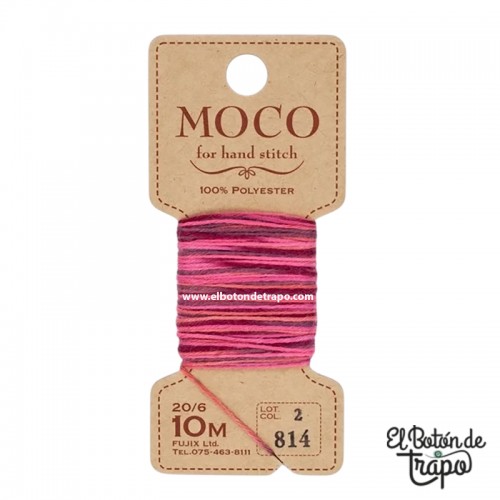 Hilo de bordado Moco Degradado 814 fucsia