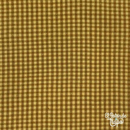 Tela Japonesa Tramada Diamond Folk Art HS1841 vichy tostado