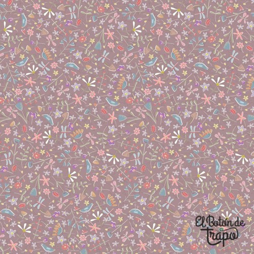 Tela Slow and Steady pequeños motivos quilting