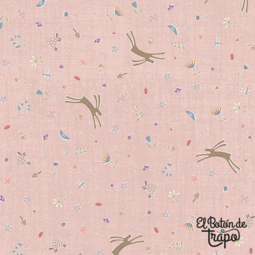 Tela flores Slow and Steady Anni Downs