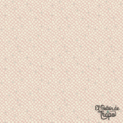 Tela rosa empolvado mosaico Slow and Steady quilting