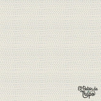 Tela lineas bordadas azul Slow and Steady quilting
