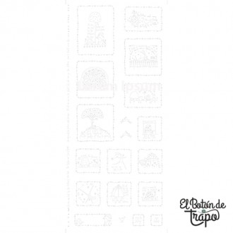 Panel de bordado Slow and Steady Anni Downs patchwork 2