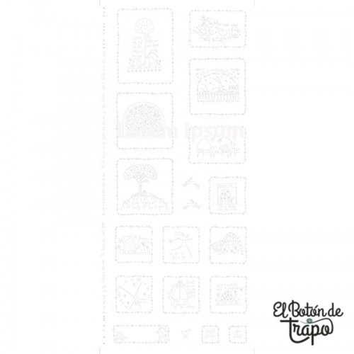 Panel de bordado Slow and Steady Anni Downs quilting